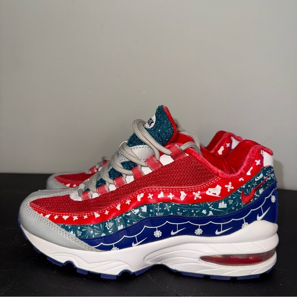 NIKE AIR MAX 95 Grade School "UGLY CHRISTMAS SWEATER" Size 5.5Y - Picture 3 of 10